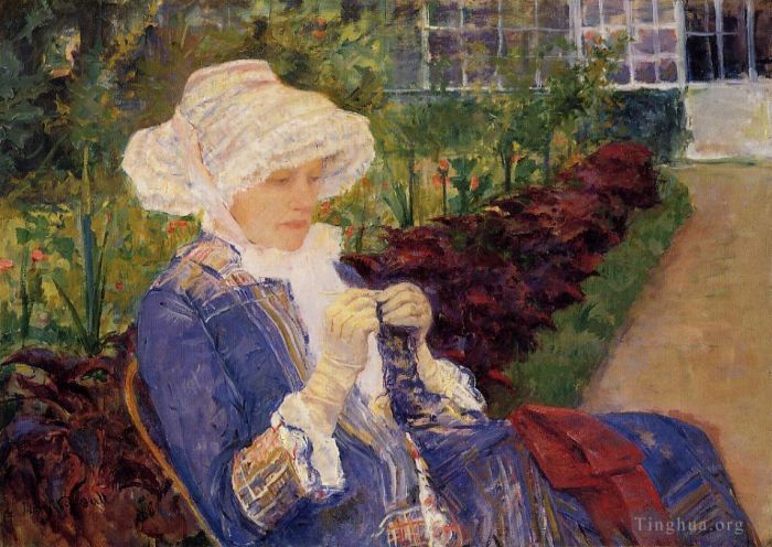 Mary Stevenson Cassatt Oil Painting - The Garden