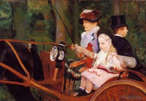 Artist Mary Stevenson Cassatt's Work - Woman and Child Driving