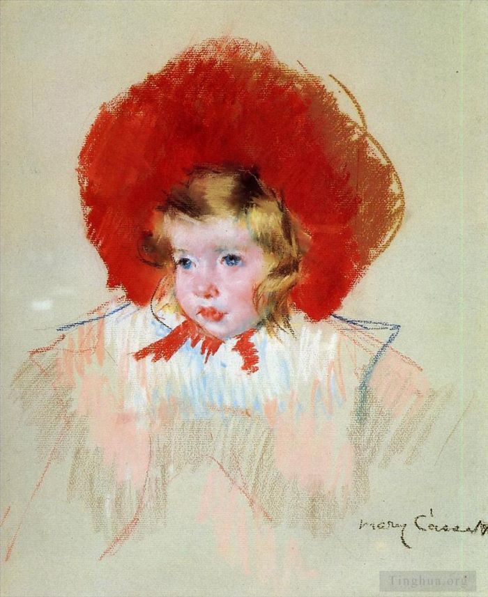 Mary Stevenson Cassatt Various Paintings - Child with Red Hat