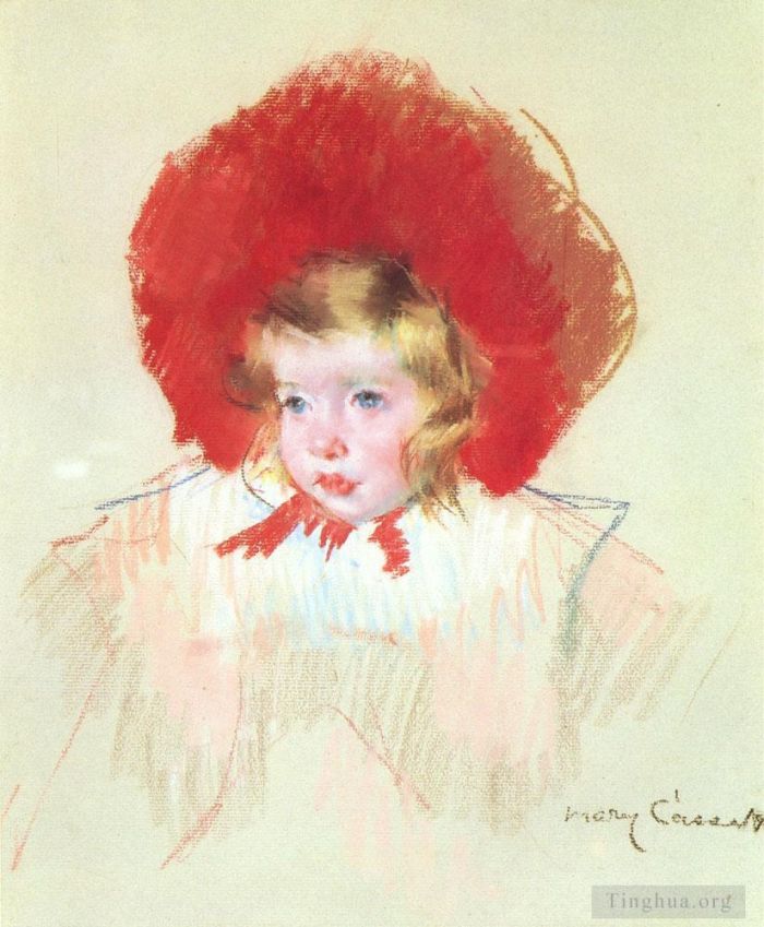 Mary Stevenson Cassatt Various Paintings - Child with a Red Hat