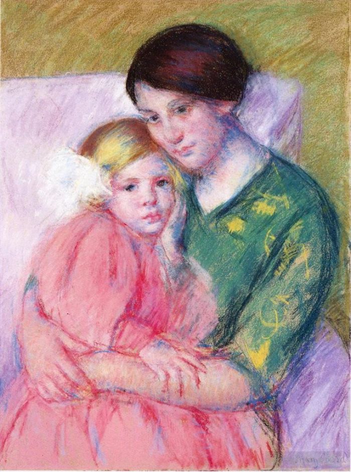 Mary Stevenson Cassatt Various Paintings - Mother and Child Reading