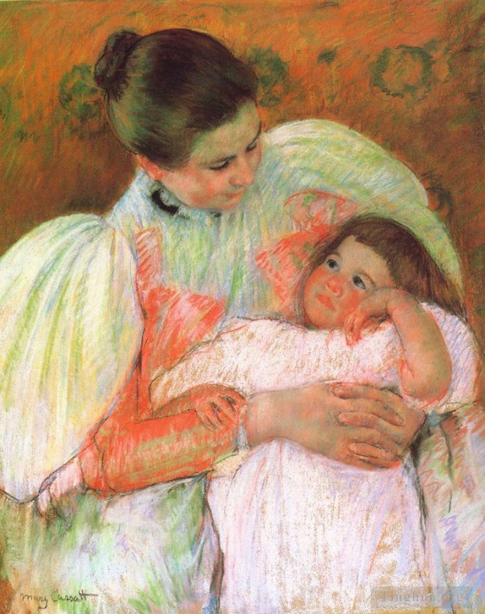 Mary Stevenson Cassatt Various Paintings - Nurse and Child