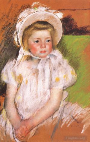 Artist Mary Stevenson Cassatt's Work - Simone in a White Bonnet