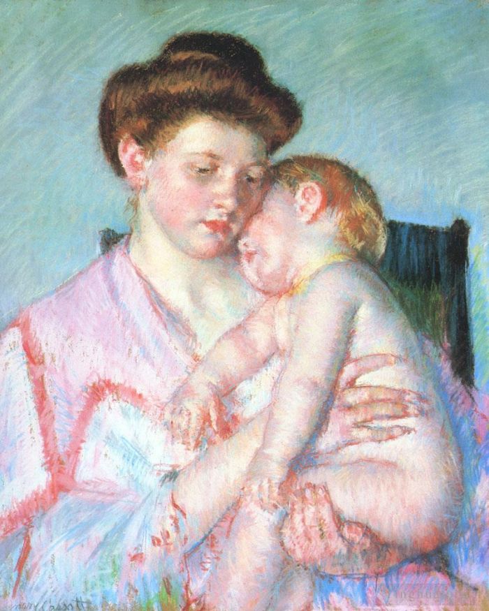 Mary Stevenson Cassatt Various Paintings - Sleepy Baby