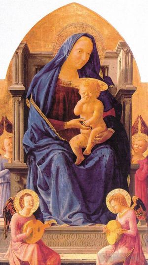 Artist Masaccio's Work - Madonna with Child and Angels