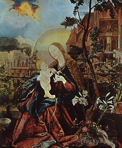 Matthias Grunewald Oil Painting - Stuppach Madonna