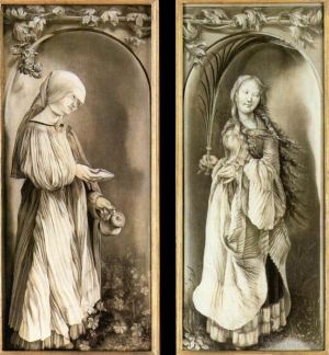 Artist Matthias Grunewald's Work - St Elizabeth and a Saint Woman with Palm
