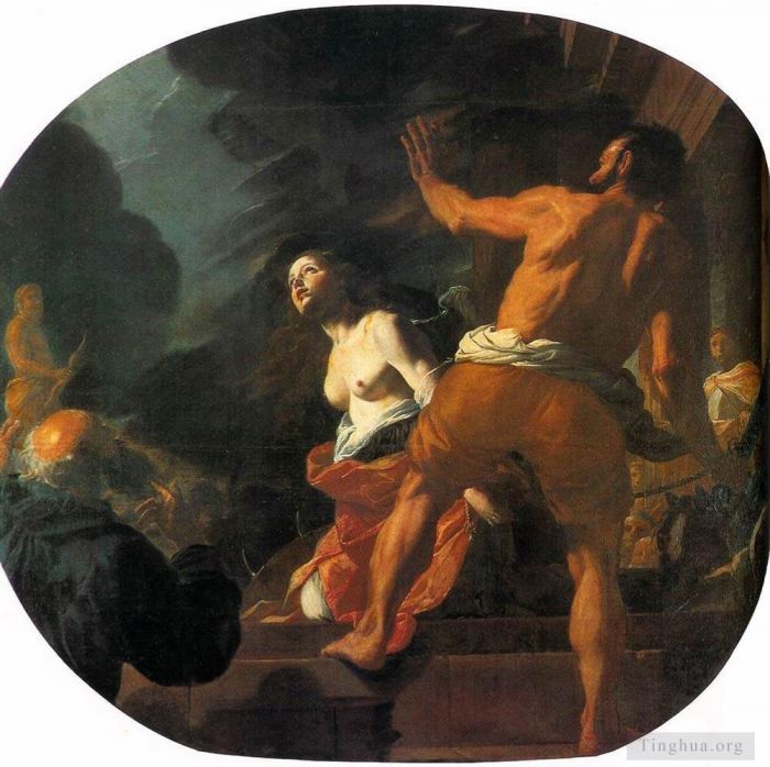 Mattia Preti Oil Painting - Beheading Of St Catherine