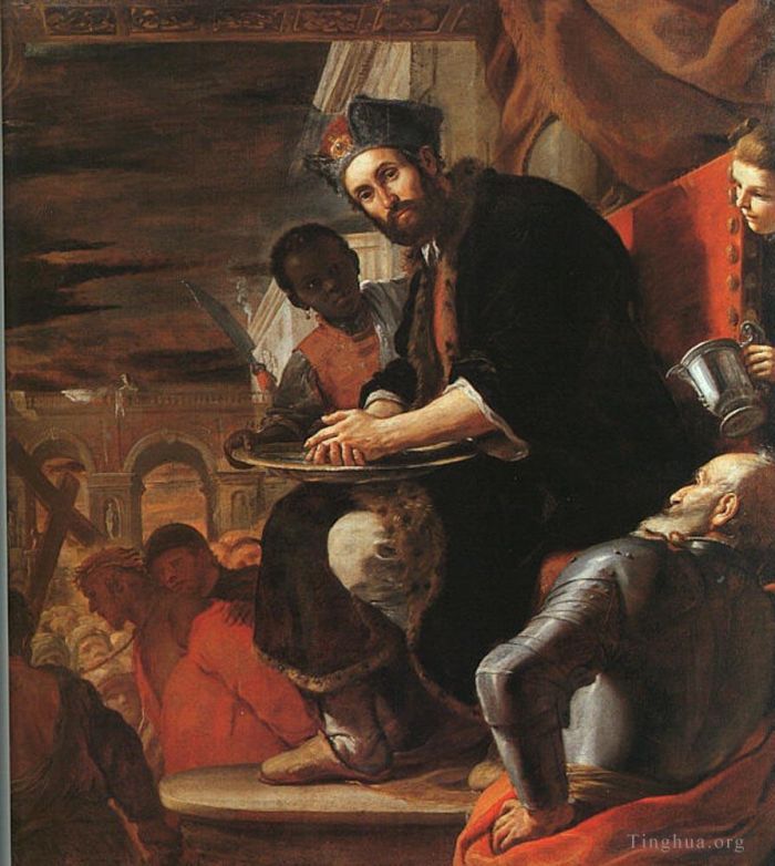 Mattia Preti Oil Painting - Pilate washing His Hands