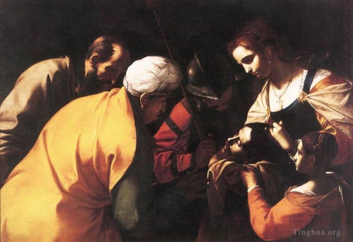 Mattia Preti Oil Painting - Salome With The Head Of St John The Baptist