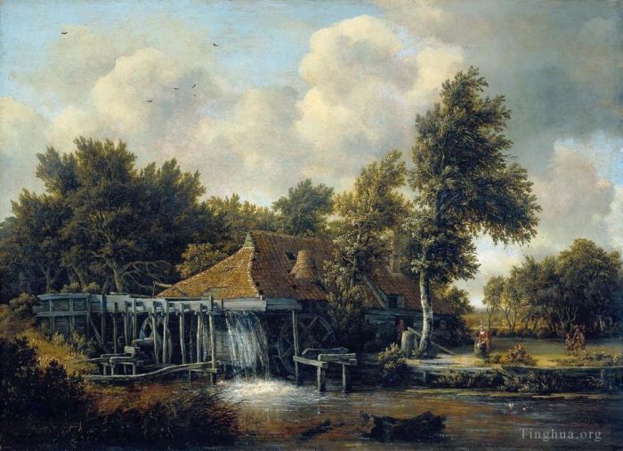Meindert Hobbema Oil Painting - Mill