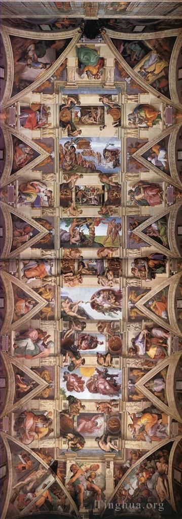 Michelangelo Various Paintings - Ceiling of the Sistine Chapel