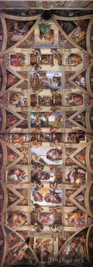 Artist Michelangelo's Work - Ceiling of the Sistine Chapel