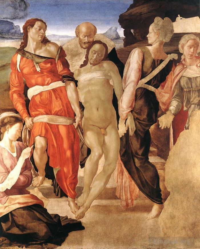 Michelangelo Various Paintings - Entombment