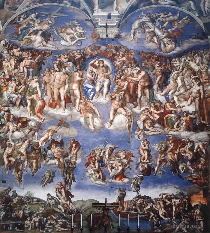 Michelangelo Various Paintings - The Last Judgment