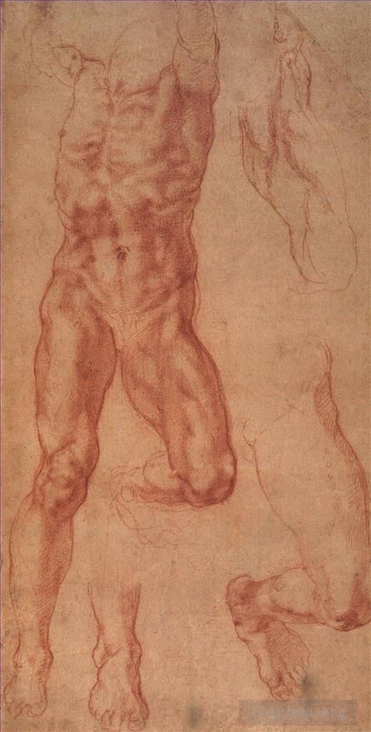 Michelangelo Various Paintings - Study for Haman