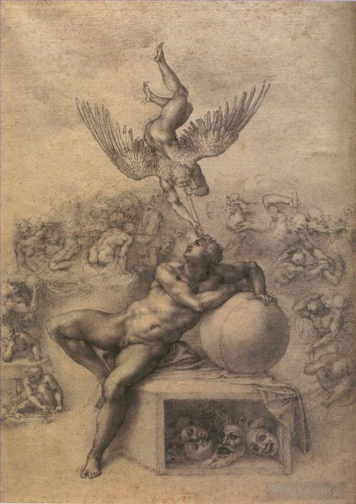 Michelangelo Various Paintings - The Dream of Human Life