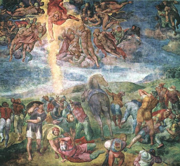 Michelangelo Various Paintings - The conversion of Saul