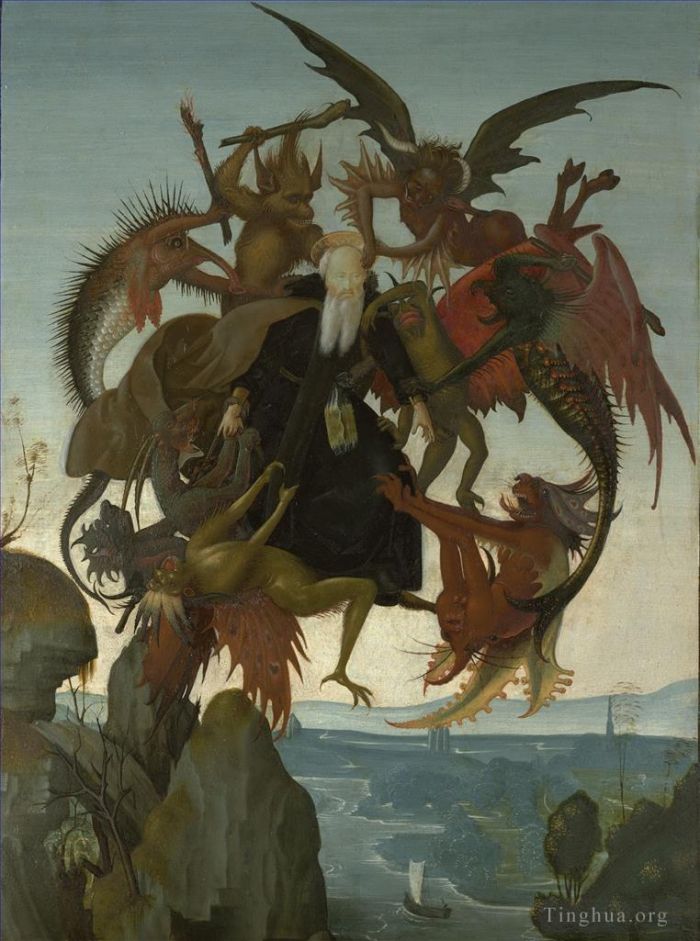 Michelangelo Various Paintings - The Torment of Saint Anthony
