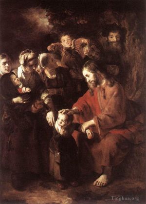 Artist Nicolaes Maas's Work - Christ Blessing the Children