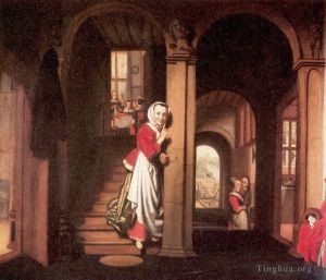Artist Nicolaes Maas's Work - Eavesdropper with a Scolding Woman