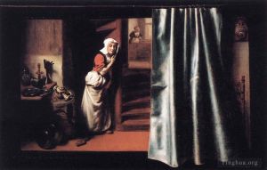 Artist Nicolaes Maas's Work - Eavesdropper with a Scolding Woman