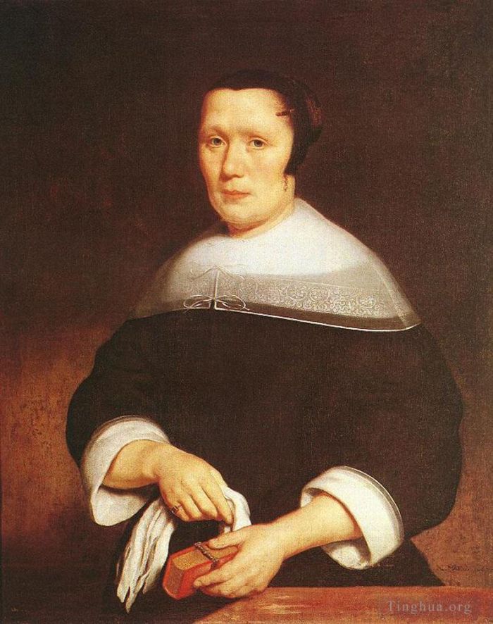 Nicolaes Maas Oil Painting - Portrait of a Woman
