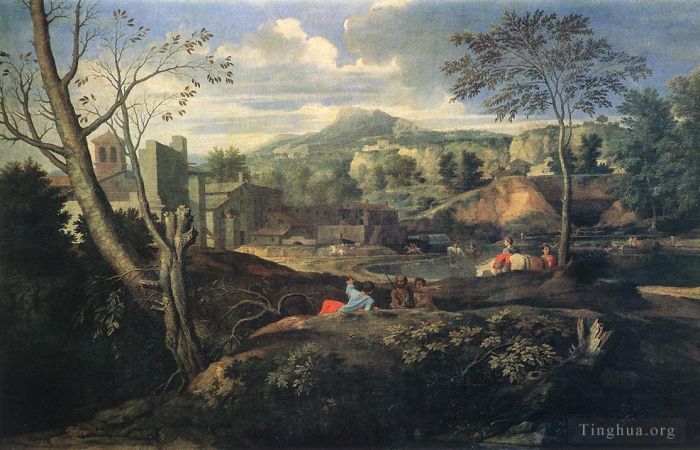 Nicolas Poussin Oil Painting - Ideal Landscape