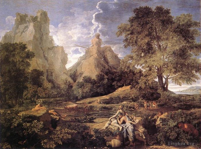 Nicolas Poussin Oil Painting - Landscape with Polyphemus