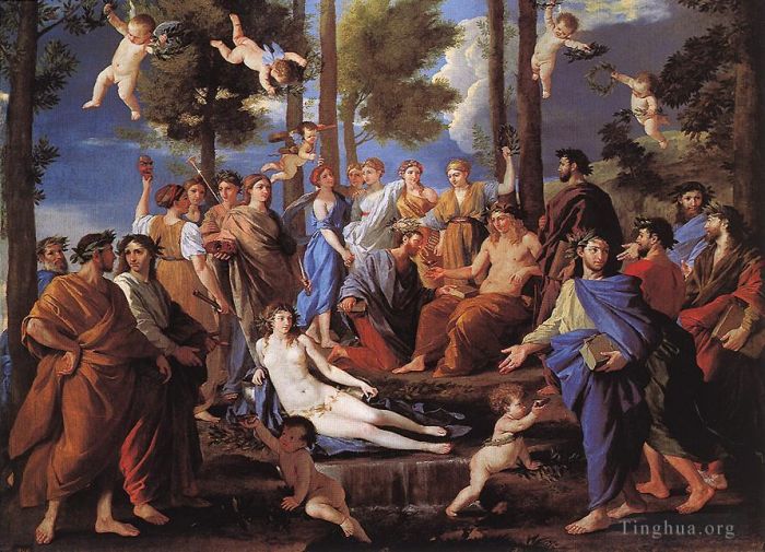 Nicolas Poussin Oil Painting - Parnassus