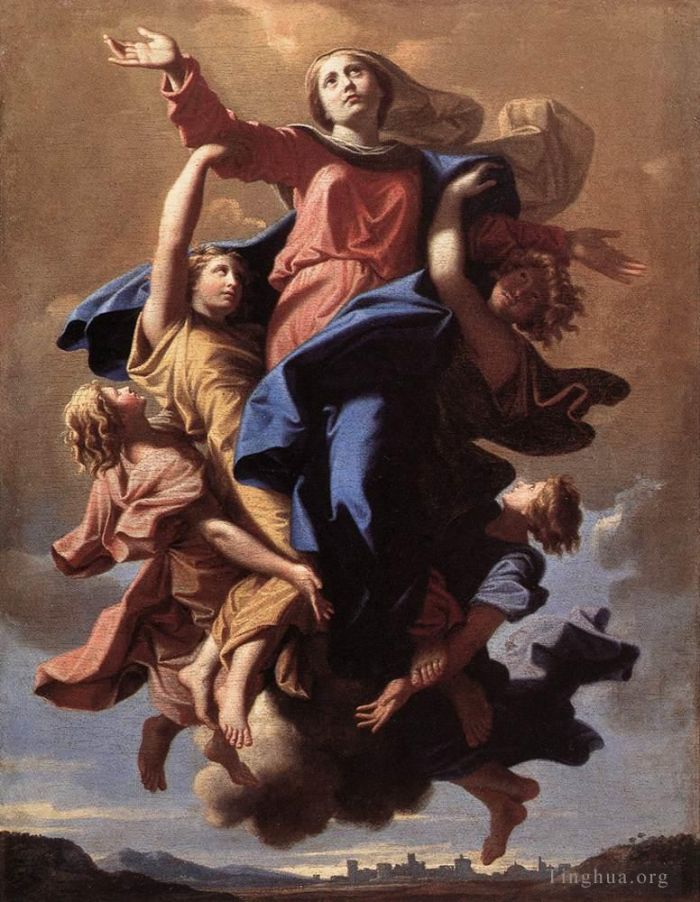 Nicolas Poussin Oil Painting - The Assumption of the Virgin