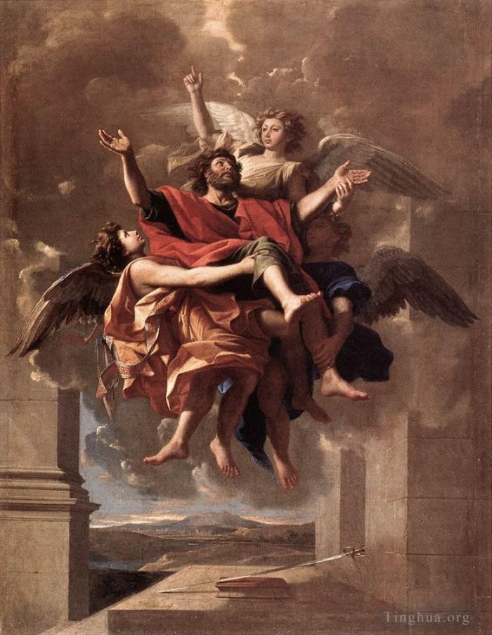 Nicolas Poussin Oil Painting - The Ecstasy of St Paul