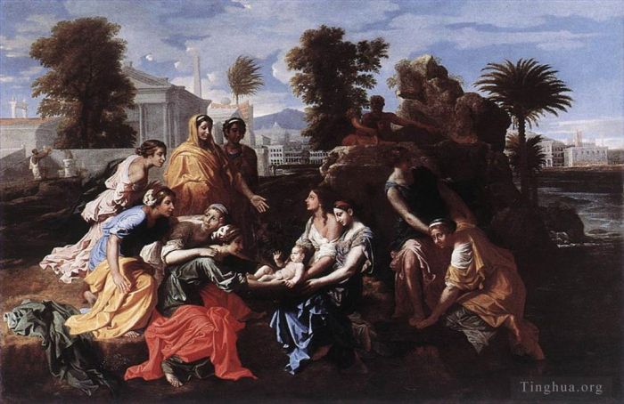 Nicolas Poussin Oil Painting - The Finding of Moses