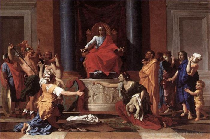 Nicolas Poussin Oil Painting - The Judgment of Solomon