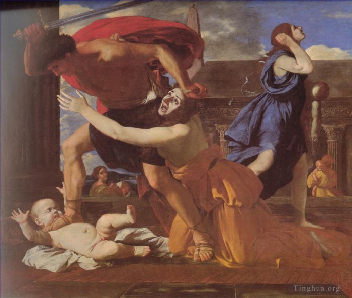 Nicolas Poussin Oil Painting - The Massacre of the Innocents