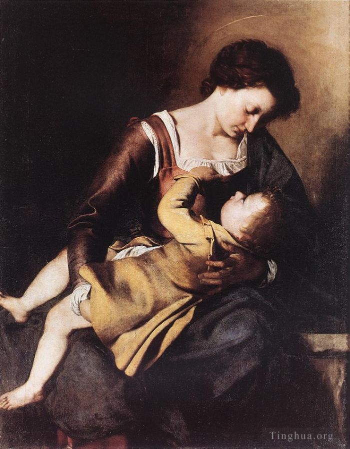 Orazio Lomi Gentileschi Oil Painting - Madonna
