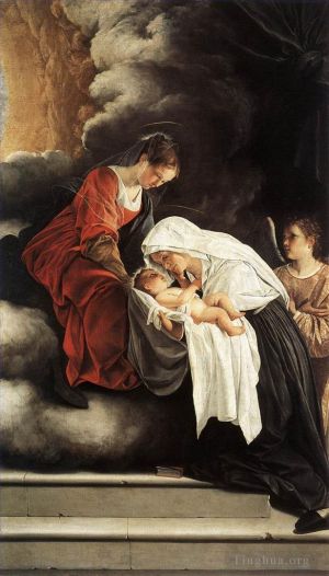 Artist Orazio Lomi Gentileschi's Work - The Vision Of St Francesca Romana