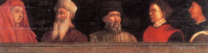 Paolo Uccello Various Paintings - Five Famous Men