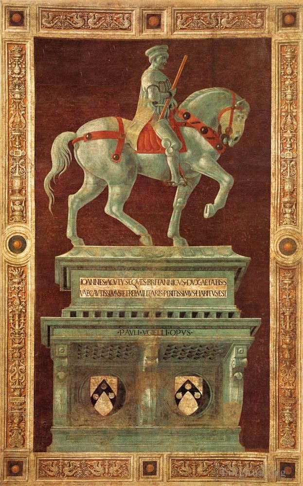 Paolo Uccello Various Paintings - Funerary Monument To Sir John Hawkwood
