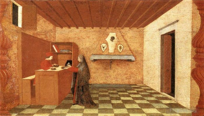 Paolo Uccello Various Paintings - Miracle Of The Desecrated Host Scene 1