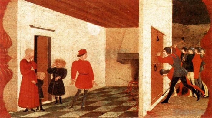 Paolo Uccello Various Paintings - Miracle Of The Desecrated Host Scene 2