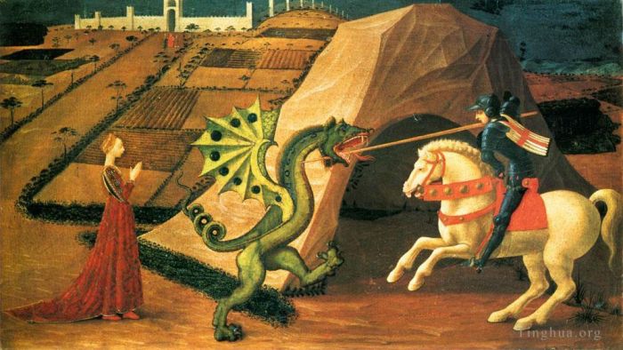 Paolo Uccello Various Paintings - St George And The Dragon 1458