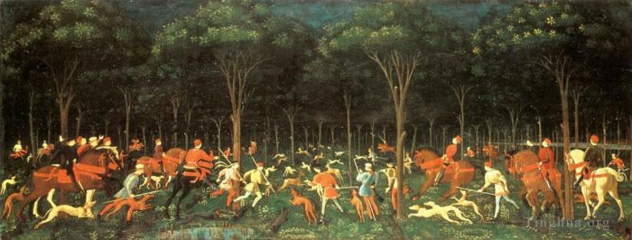 Paolo Uccello Various Paintings - The Hunt In The Forest