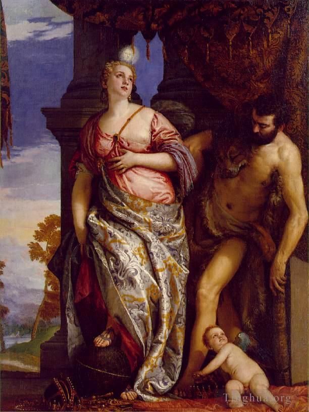 Paolo Veronese Oil Painting - Allegory of Wisdom and Strength