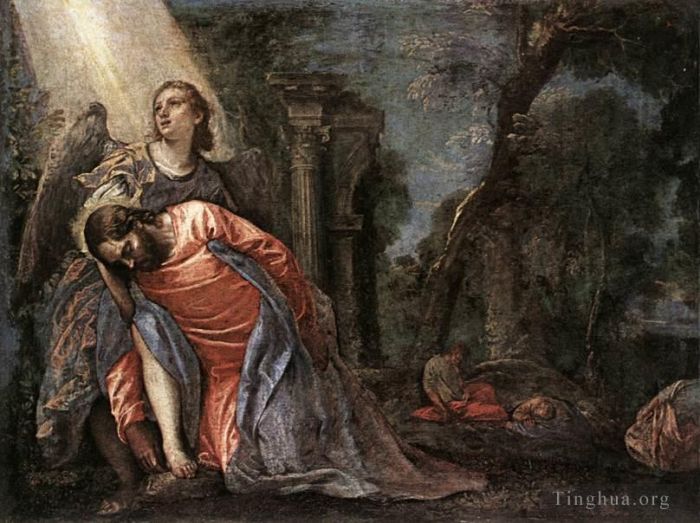 Paolo Veronese Oil Painting - Christ in the Garden Supported by an Angel