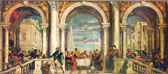 Paolo Veronese Oil Painting - Feast in the House of Levi