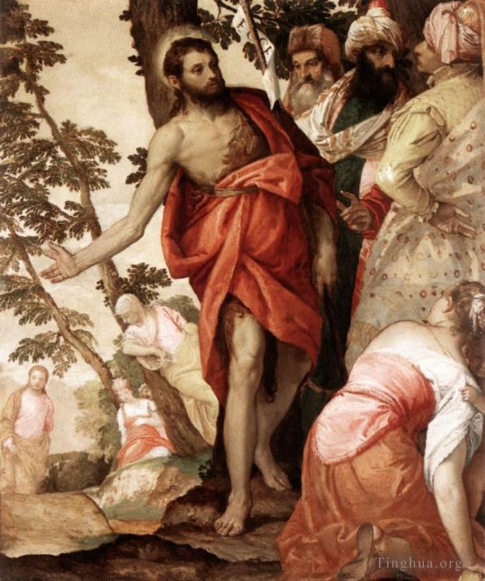 Paolo Veronese Oil Painting - St John the Baptist Preaching