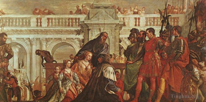 Paolo Veronese Oil Painting - The Family of Darius before Alexander