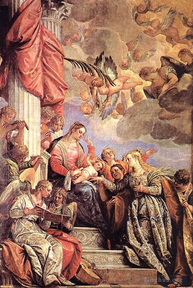 Paolo Veronese Oil Painting - The Marriage of St Catherine