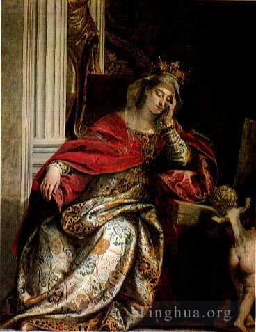 Paolo Veronese Oil Painting - The Vision of Saint Helena